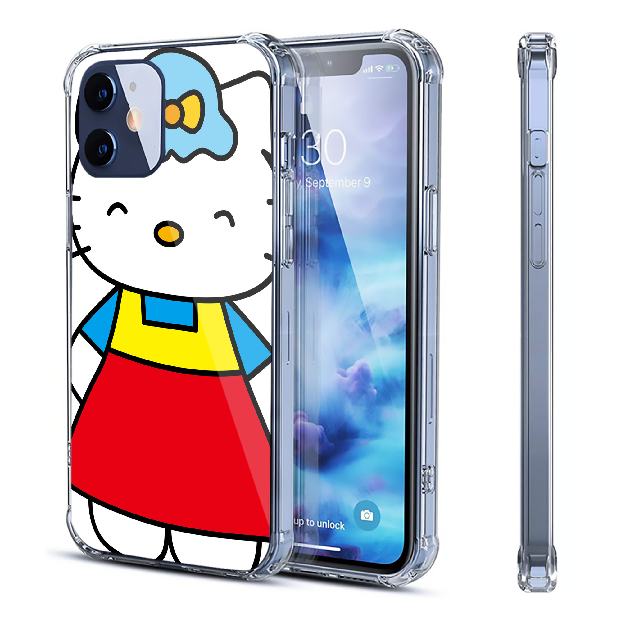 （画像用） Hello Kitty ハローキティ 【iPhone 12シリーズ対応】透明スマホケース（クリアソフトケース）